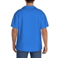 thumbnail image 3 of Balery Dodgerblue Camisa Casual de Manga Corta con Botones para Hombre, Texturizada, Estilo Cubano, para Playa, Verano-X-Large, 3 of 5
