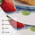 thumbnail image 3 of Trivets for Hot Dishes 15 Inches Hot Pads 3 Pcs Heat Resistant Mats for Countertop Polyester Cord Braiding Durable and Absorbent，Applicable to Kitchen Decor Watercolor Cake, 3 of 6