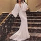 thumbnail image 4 of Vestido elegante de fiesta con escote en V, manga larga, lentejuelas y cola de pez, 4 of 5