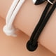 thumbnail image 3 of 1 par de pulseras magnéticas para parejas, ajustable, atracción mutua, forma de corazón, campana, cuerda, relación, pulsera a juego, negro y blanco, 3 of 10