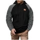 thumbnail image 2 of pstuiky camisas de manga larga para hombre, Sudadera con capucha y manga larga para hombre, estilo casual, holgada y deportiva, con bloques de color y empalme top de hombre xxl, 2 of 7
