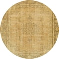 thumbnail image 1 of Ahgly Company Indoor Round Abstract Cinnamon Brown Oriental Area Rugs, 6' Round, 1 of 6