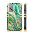 thumbnail image 3 of FKBRCL4U Compatible with Samsung Galaxy Note 20 Ultra Case, Green Gold Grain Marbled Fluid Luxury Golden Decoration for Girl Women Soft TPU Shockproof Protective Hard PC Back, 3 of 7