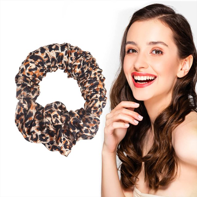 Varilla para rizar sin calorCabezaCola de caballoCabezaRizadorDiademaLazyScrunchieRodillosparapelo largoWowenatnight (estampado de leopardo)
