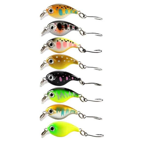 Mini Fishing Wobbler Lures Floating Crankbait For Pike Walleye Bass Hard Ba B4N5