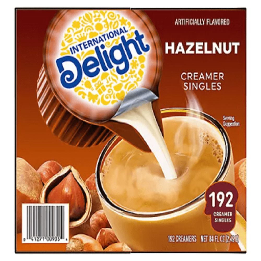 International Delight ITD101522 Hazelnut Liquid Creamer Singles - Pack of 192