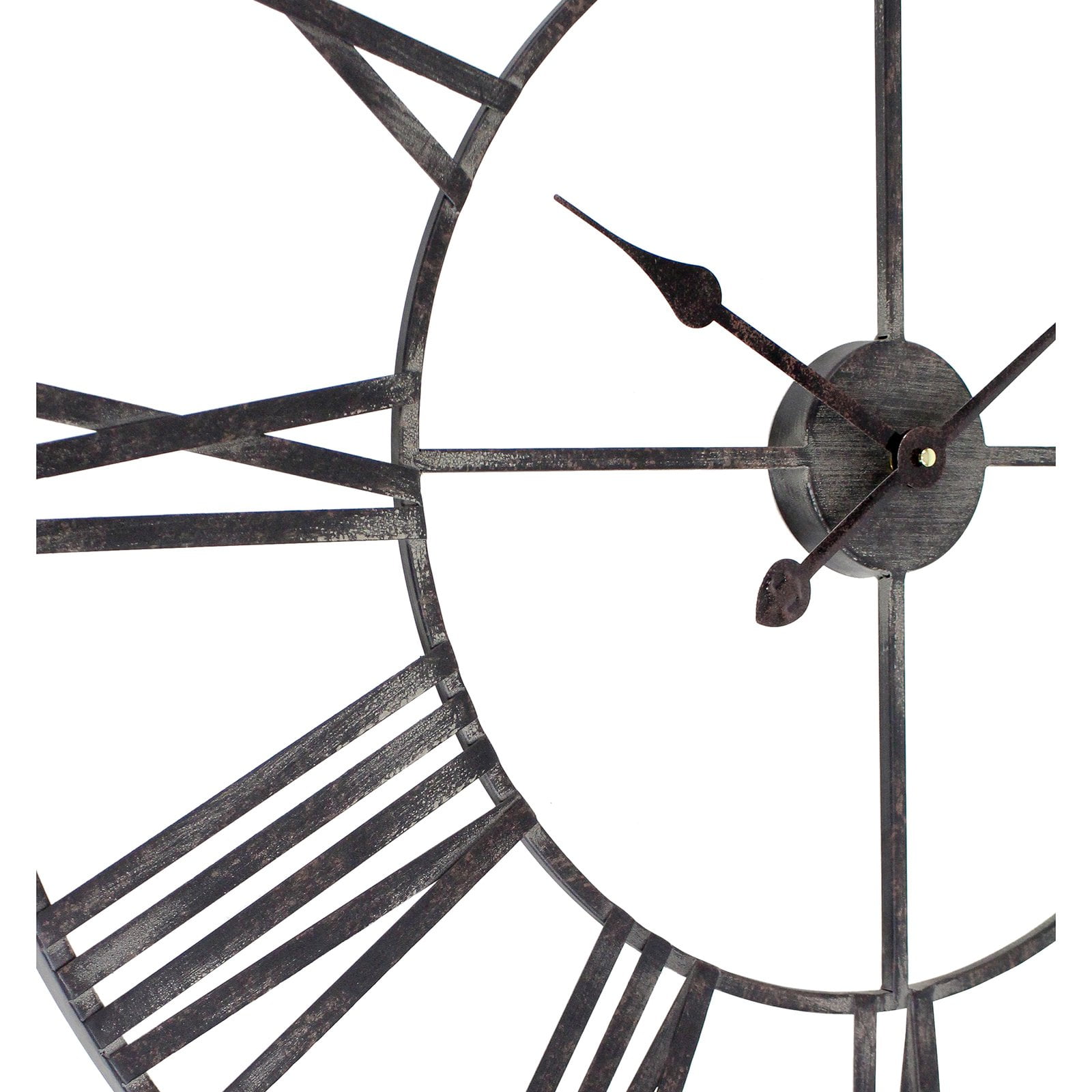 Solange Round Metal Wall Clock - 30" Gray