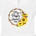 thumbnail image 4 of Inktastic My Pops Loves Me with Sunflower Wreath Girls Baby Dress, 4 of 5
