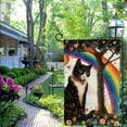 thumbnail image 4 of PHYHOO Rainbow Garden Flag Pansexual Garden Flags Double Sided Vertical Burlap Outdoor Yard Flag Month Decor White, 4 of 6