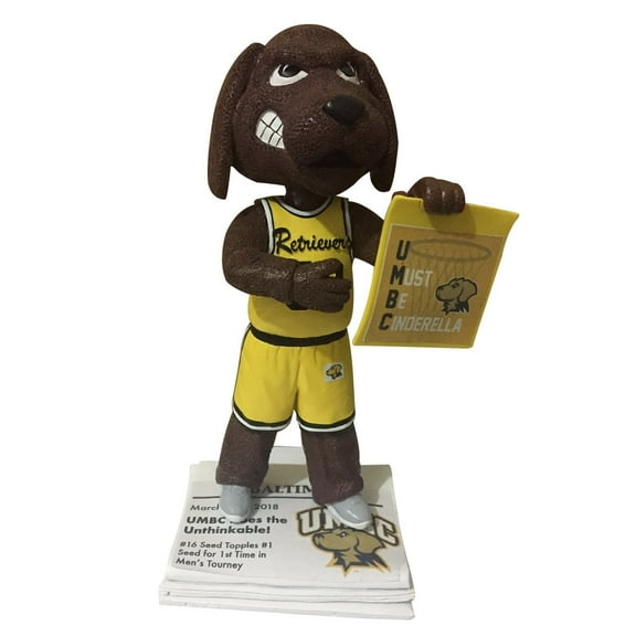 True Grit UMBC Retrievers NCAA Tournament 16 Seed Upset Bobblehead NCAA