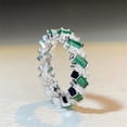 thumbnail image 6 of YYKihy Geometric Zircon Ring And Simple Design Shining Jewelry That Highlights Modern Style And Charm Perfect For Mothers And Friends, 6 of 6
