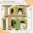 thumbnail image 6 of Globlazer 83'' Multi-Level Large Cat Tree Tower for Indoor Cats with Sisal Scratching Post, Hammock & 2 Condos, Green, 6 of 7