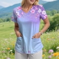 thumbnail image 2 of COMVALUE Womens Heart Printed Animals Nurse Uniforms 2026 Scrub Tops for Women Short Sleeve V Neck Scrub Shirt with Pockets (Light Blue, S), 2 of 9