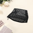 thumbnail image 3 of 3 Pcs Mesh Flocking Heart Pattern Makeup Bag for Vacation Business Travel Black Mesh Fabric, 3 of 6