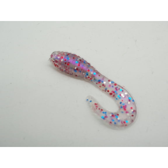 Hawaiian Angler 1.5" Grub Bait Purple Obake Fire Soft Plastic Fishing Lure