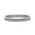thumbnail image 2 of Natural 1.25Ct Princess Cut Diamond Classic Channel Set Women's Anniversary Wedding Eternity Band Ring Solid 14k White Gold H SI2, 2 of 3