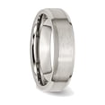 thumbnail image 4 of Gem & Harmony Mens Chisel 6mm Titanium Wedding Band Ring with Beveled Edge for Men, 4 of 7