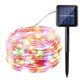 thumbnail image 1 of Cadena de luces LED solares de 100 LED, luces de alambre de cobre, luces decorativas para festivales, luces de jardín para exteriores, luces de cadena para patio, 8 funciones, 1 of 6