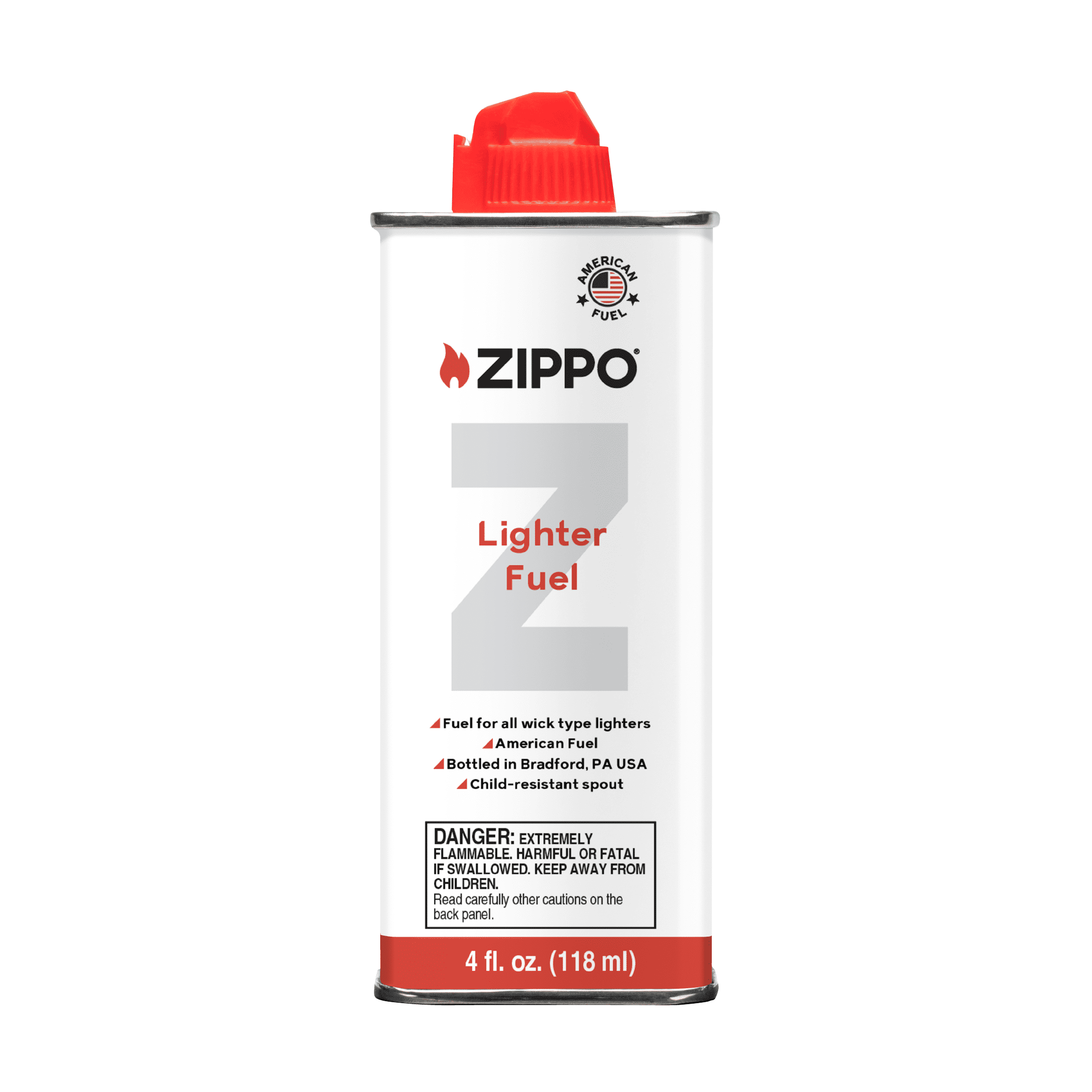 Zippo Street Brass Pocket Lighter with 4 oz Lighter Fluid Bundle