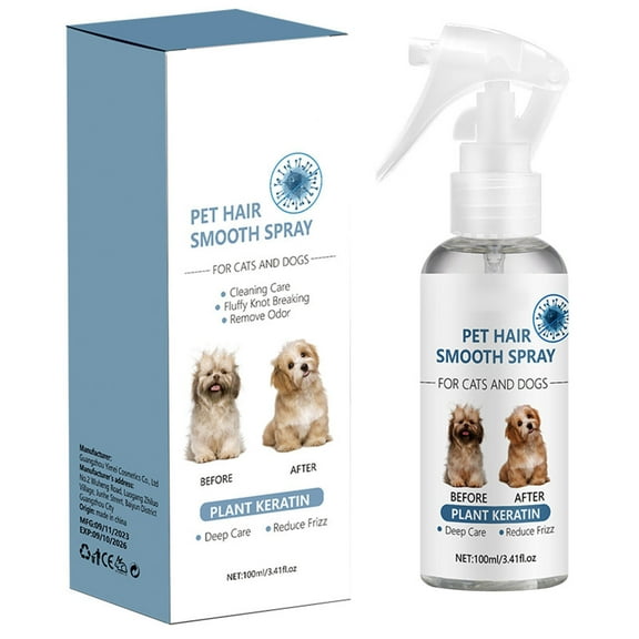 Pet Hair Smoothing Spray, Anti-static Spray For Cats And Dogs, Detangling, Moisturizing, Repairing And Beautifying Hair 100ML