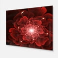 thumbnail image 2 of Designart 'Fractal Flower Clear Red Digital Art ' Floral Metal Wall Art, 2 of 5