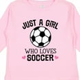 thumbnail image 4 of Inktastic Just a Girl Who Loves Soccer Girls Long Sleeve Toddler T-Shirt, 4 of 5
