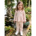 thumbnail image 5 of Loicainy Baby Toddler Girls Fall Clothes Set 6 9 12 18 24 Months 2T 3T Long Sleeve Doll Collar Babydoll Tops Solid Color Pants Outfits, 5 of 9