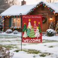 thumbnail image 3 of Christmas Decorations Xmas Tree Welcome Garden Flag Christmas Party Decor Favors Supplies for Outdoor Indoor Outside -Red Navidad Double-Side Backdrop Banner for Garden Porch Patio Lawn Yard,12x18, 3 of 6