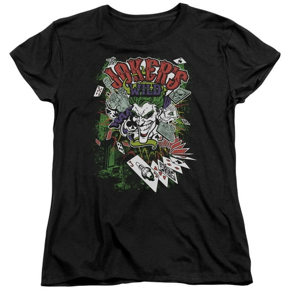 Batman Jokers Wild S/S Women's T-Shirt Black