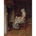 thumbnail image 2 of Bernardus Johannes Blommers 15x18 Gold Ornate Wood Frame and Double Matted Museum Art Print Titled - A Tender Moment, 2 of 4