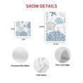 thumbnail image 7 of Blue Grey Coastal Kitchen Dish Towels for Drying Dishes Set of 3, Summer Beach Coral Shell Starfish Waffle Weave Microfiber Hand Tea Bathroom Towels Quick Dry & Absorbent Towel 12x12, 7 of 7