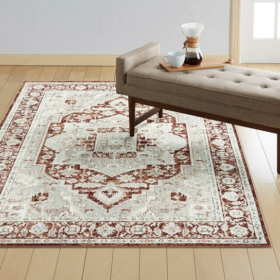 Everwash Treasure Rubia Washable Area Rug, Assorted Colors & Sizes
