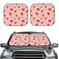 thumbnail image 2 of Balery 2 Piece Strawberry Car Windshield Sun Shade|Foldable Front Windshield Shade for Car Front Window for Most Sedans SUV Truck-Medium, 2 of 7