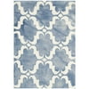 SAFAVIEH Dip Dye Talbot Overdyed Geometric Area Rug, Blue/Ivory, 2' x 3'