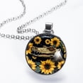 thumbnail image 2 of Crocodile Glass Design Circular Pendant Necklace - Stylish Necklaces for Women, 2 of 5