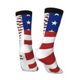 thumbnail image 5 of Women'S Novelty Funny Crew Socks Men'S Baseball Lace Flag Design Socks, 5 of 7