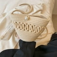 thumbnail image 2 of Sacs de Plage pour Femmes Mode Tissé Sac Fourre-Tout pour Dames Simple Portable Sac Fourre-Tout Décontracté, 2 of 9