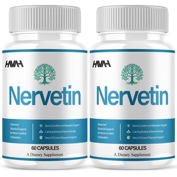 (2 Pack) Nervetin Advanced Supplement, Nervetin Daily Wellness (120 Capsules)