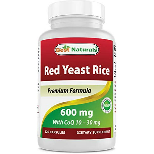 Best Naturals Red Yeast Rice with CoQ10 600 mg 120 Capsules Walmart