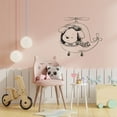 thumbnail image 3 of Cute Little Bear Mini Helicopter Silhouette Helicopter Chopper Helicopter Types Vinyl Wall Art Sticker Decal Home Kids Room Study Room Boys Girls Room Wall Décoration Design Décor Size (18x20 inch), 3 of 3