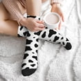 thumbnail image 7 of Men's Cow Spots Print Novelty Athletic Socks Women's Digital Printing Funky Patterned Crew Socks, 7 of 7