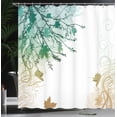thumbnail image 3 of Ambesonne Nature Shower Curtain, Fall Earth Tones Autumn Leaf, 69"Wx75"L, Almond Green, 3 of 4