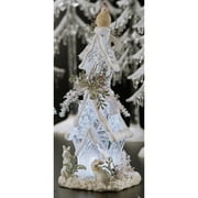 Icy Giftware LED Lighted Icy Crystal Forest House Christmas Figurine Decoration - 9.5"