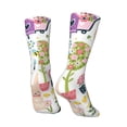 thumbnail image 5 of Uemuo Spring Flowers Birds Pattern Women's Crew Socks, Soft Durable Breathable Moisture-Wicking with Odor Control Cotton socks, 5 of 9