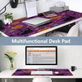 thumbnail image 6 of Leather Keyboard and Mouse Desk Mat Office Desk Accessories Protective Office Desk Decor Desk Pad Mat for Gaming, Work from Home, Office Cartoon Black Cats and Pumpkins 16.5" x 35.4", 6 of 9