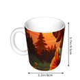 thumbnail image 2 of Yiaed Sunset Meditating Dog Print Ceramics Coffee,Large Handle Design,Extra Large Tea and Coffee Cup for Office and Home Mugs, 2 of 6