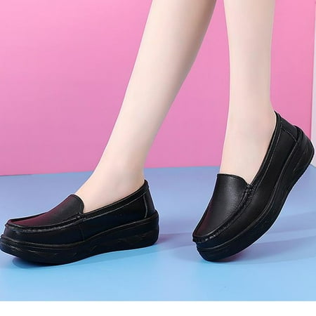 

Cathalem Barefoot Shoes Women Casual Women Shoes Soft Comfortable Bottom Outdoor Slip On Boat Wedges Shoes Shoes Black 7