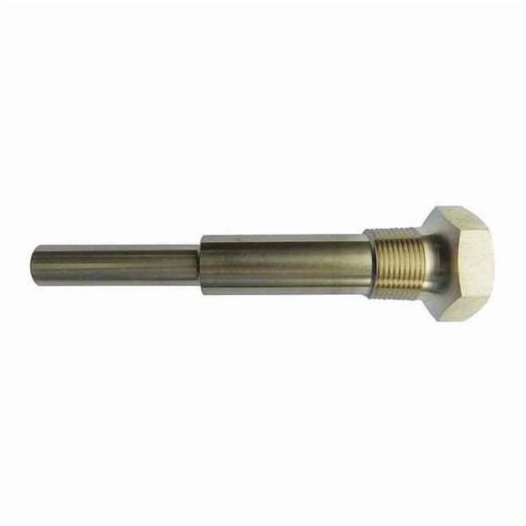 Manufacturer Varies Industrial Thermowell, Brass, 1-1/4-18 24C456