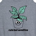 thumbnail image 3 of Instant Message - Cute But Sensitive - Women's Racerback Tank Top, 3 of 6