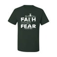 thumbnail image 2 of Wild Bobby, Faith Over Fear Psalm 118:6 White , Inspirational/Christian, Men's Graphic Tees, Forest Green, Small, 2 of 3